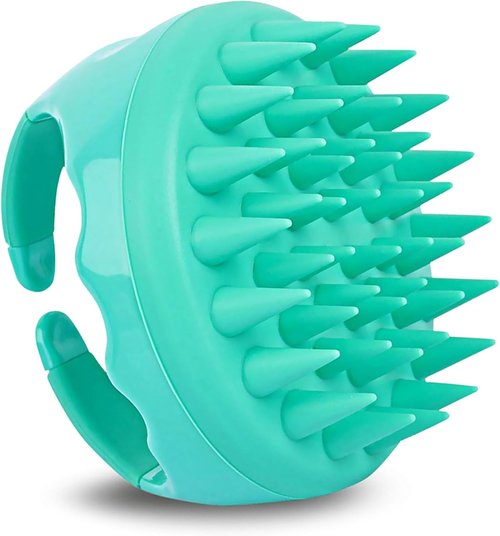 SAVION Scalp Massager Brush - Soft Silicone Exfoliator for Dandruff Relief | Relaxing Head Scrubber for All Hair Types