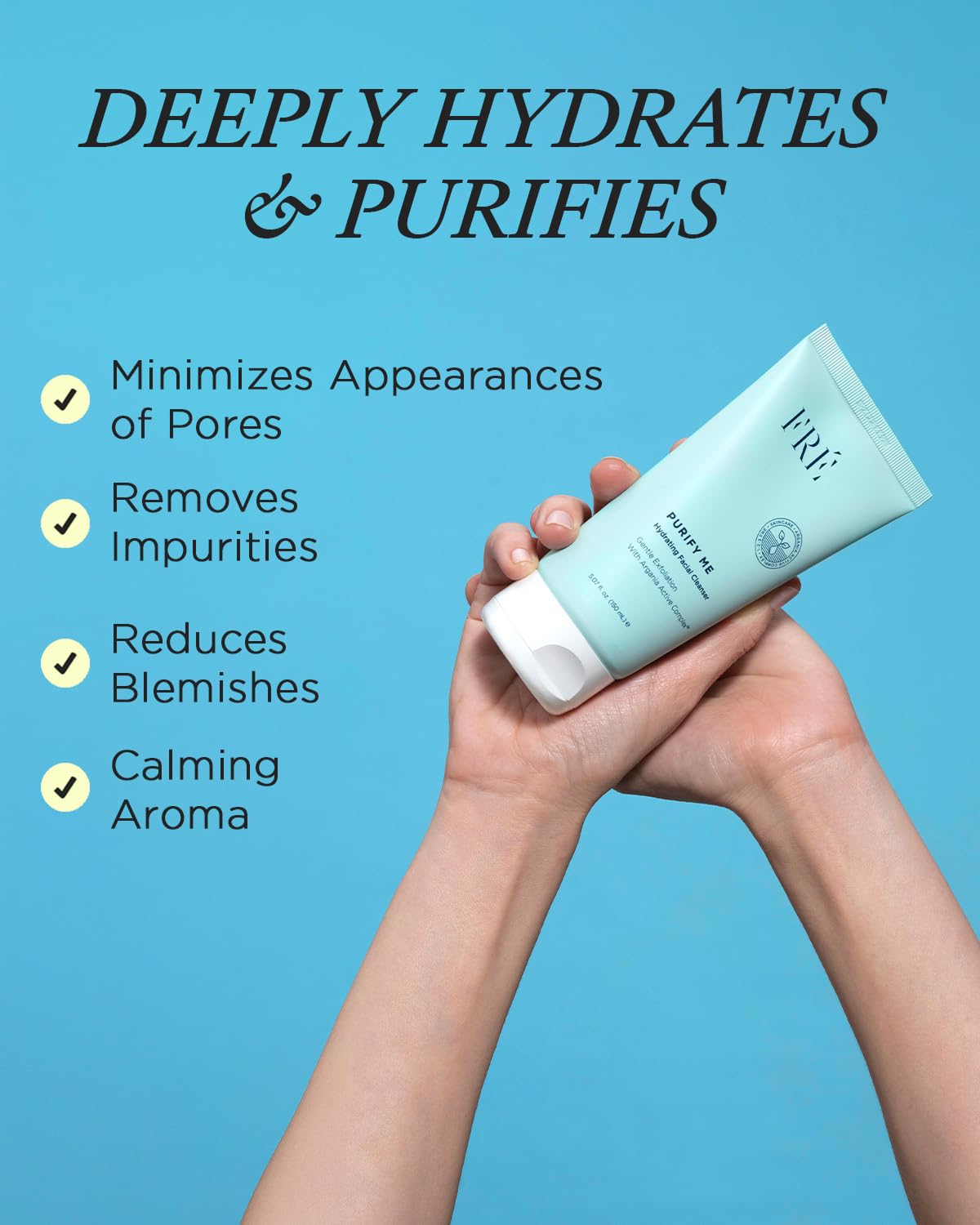 FRÉ Hydrating Facial Cleanser - Creamy Face Wash for Dry Skin & Moisturizing | 5.07 fl. oz.