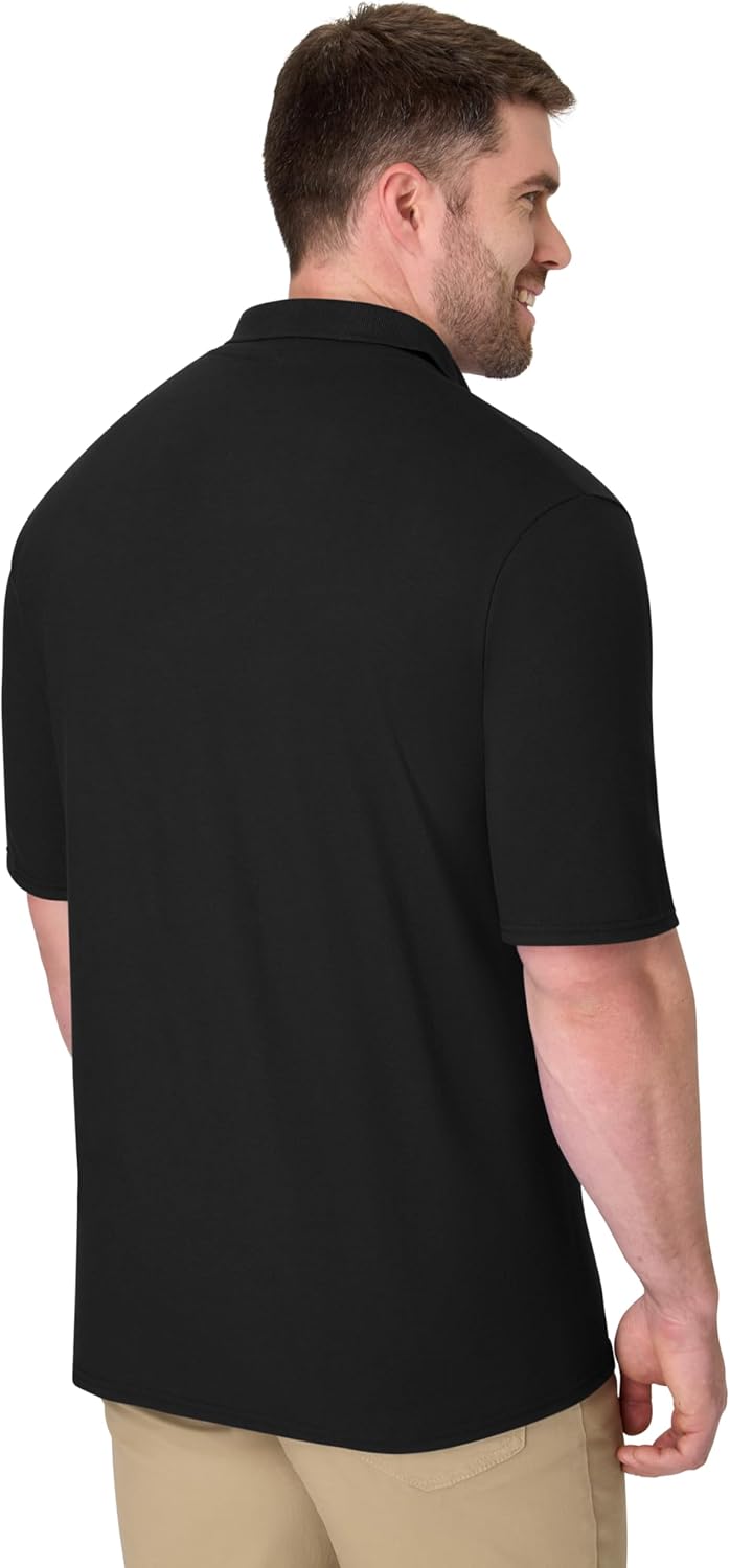 Hanes Men's X-Temp Polo Shirt - Comfortable Short Sleeve Design | Midweight Fabric