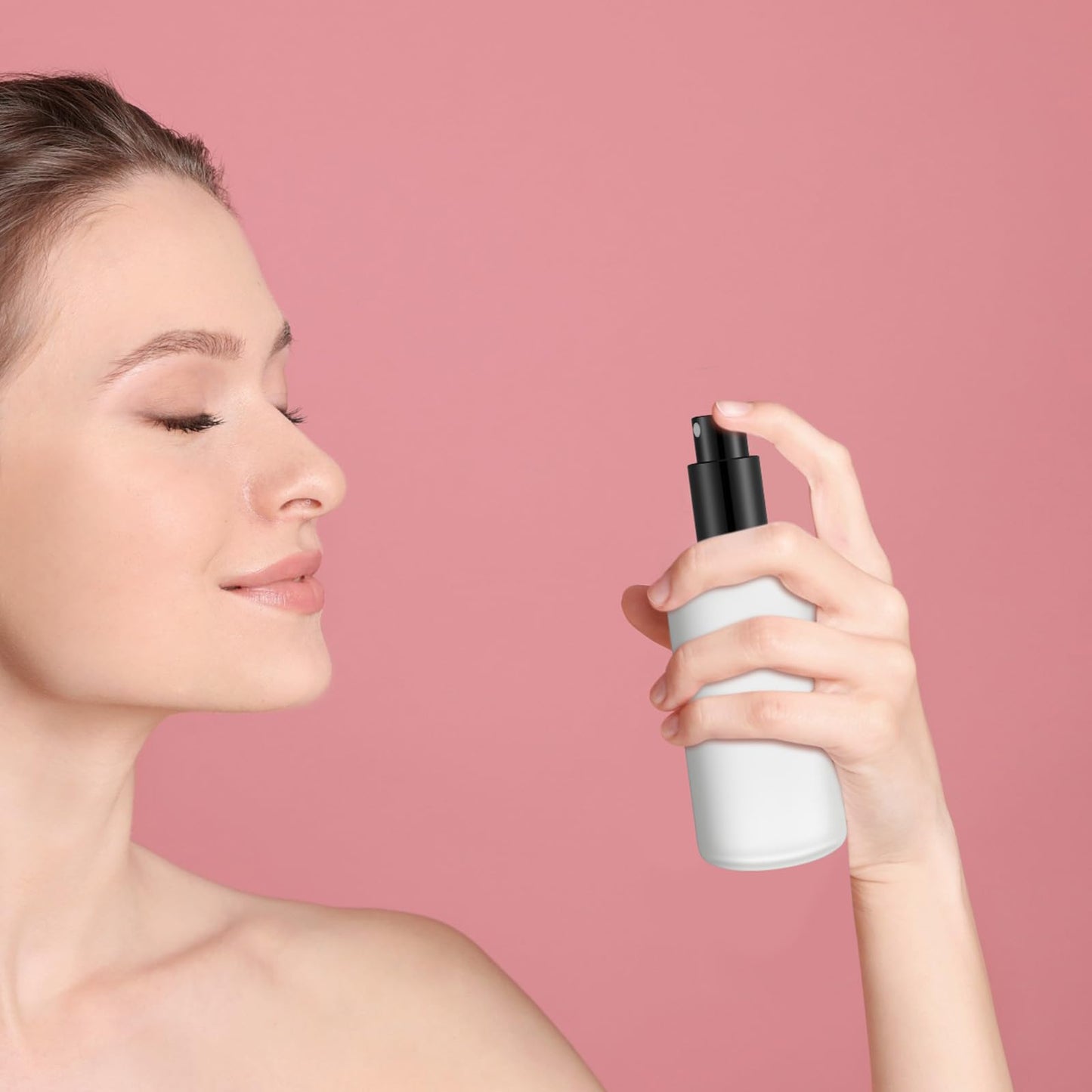 Roshtia 30 Pcs 3.4 oz Glass Spray Bottle Clear Empty Bottles Small Refillable Reusable Perfume Bottle with Fine Mist Sprayer Pump for Face Body Travel (Gold) (3.4 oz,Black)