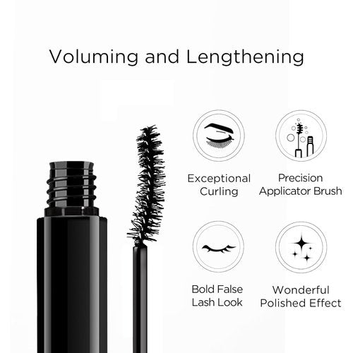 Lord & Berry Prodigious Mascara - Curling & Volumizing Formula with Diamond Powder | Smudge-Free, 0.33 fl oz