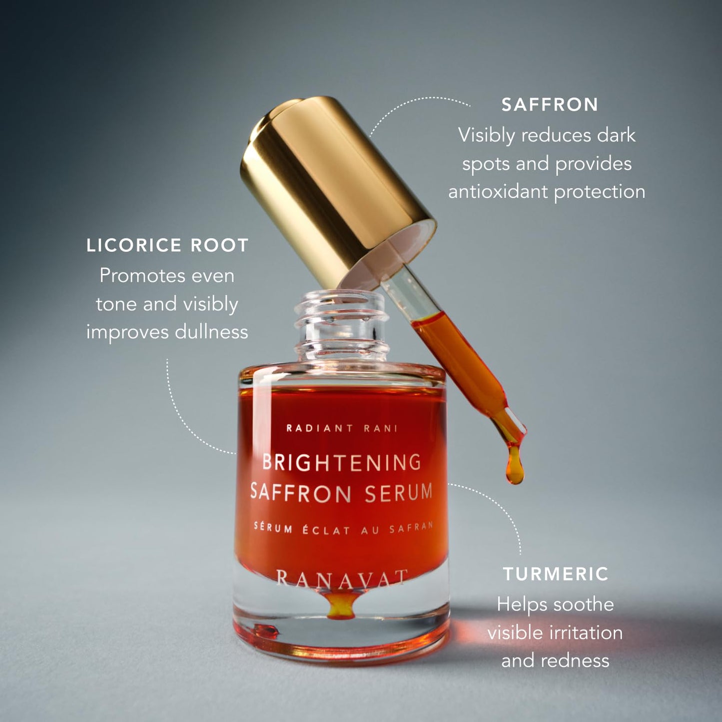 Skiennix Brightening Saffron Serum - Dark Spot Corrector & Hyperpigmentation Treatment - 1 oz for Healthy Glow