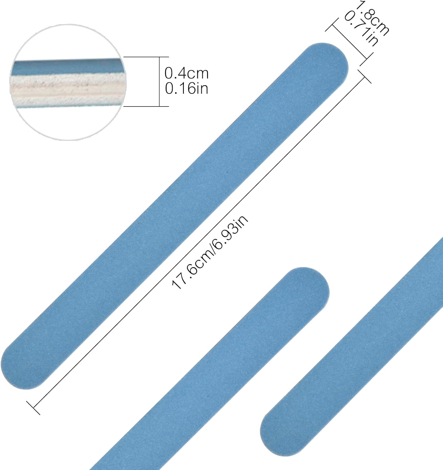 Skiennix Nail File Kit - 10PCS Double-Sided 240/240 Grit Emery Boards for Manicure & Pedicure
