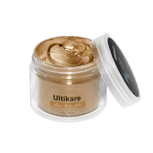 Ultikare Kids Hair Wax - Brown Temporary Hair Color Gel | Washable Natural Hair Paint for Halloween & Parties - 3.4 Fl Oz