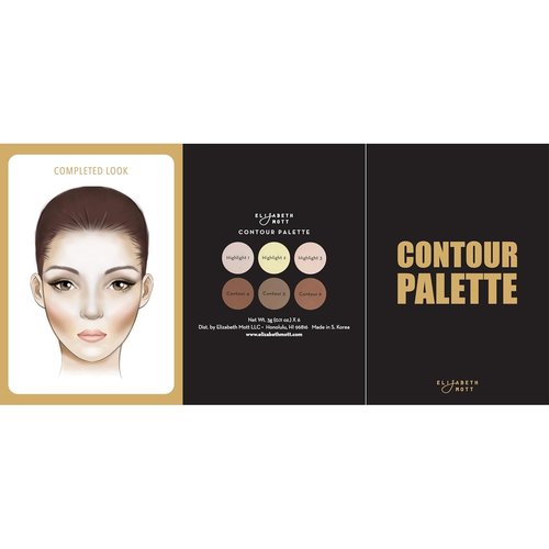Elizabeth Mott Bronzer Contour Palette - 6 Blendable Shades for a Natural Glow | Long-Lasting, Lightweight Makeup for All Skin Tones