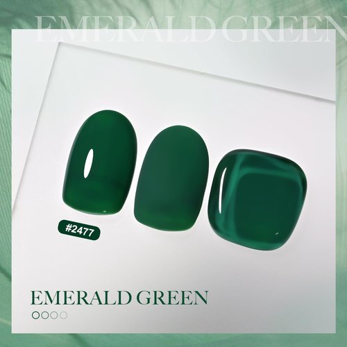 GAOY Green Gel Nail Polish, 16ml Soak Off Gel Polish, UV Light Cure for Nail Art DIY Manicure at Home, 2477 Emerald Green