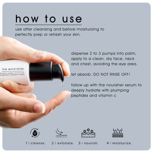 Mandelic Acid Anti-Aging Serum - Gentle Facial Exfoliator for Wrinkles, Pores & Dark Spots | Daily Hydration & Brightening
