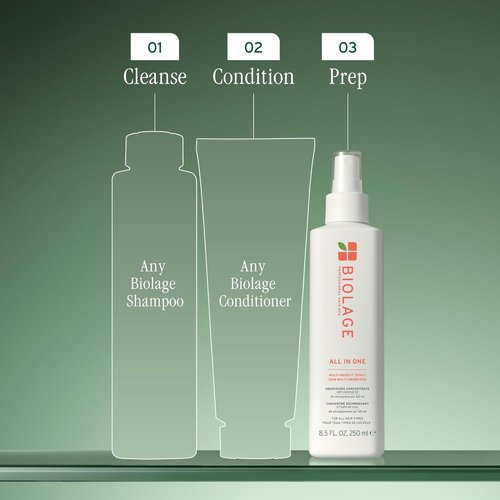 Biolage All-In-One Multi-Benefit Spray | Leave-In Treatment & Heat Protectant for All Hair Types - Coconut Oil, Vegan, Paraben-Free