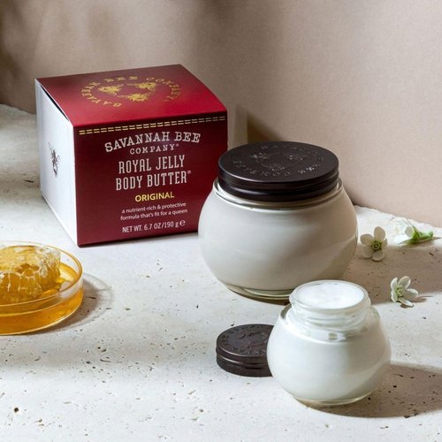 Savannah Bee Company Ultra-Rich Royal Jelly Body Butter - Deeply Moisturizes & Revitalizes Skin | Blackberry & Vanilla Scent (6.7 Oz & 1.65 Oz)