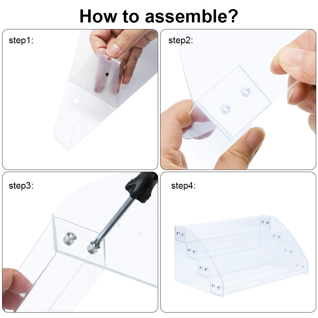KINGROW Acrylic Nail Polish Organizer 48 Bottles of 4 Layers Display Rack Storage Essential Oils Rack Holder Jewelry Makeup Organizer