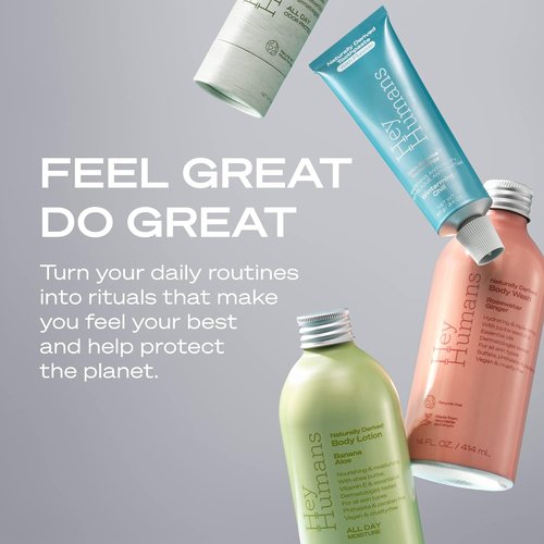 Hey Humans Deodorant - Aluminum-Free, Naturally Derived, All-Day Odor Control | Sandalwood Cypress Scent