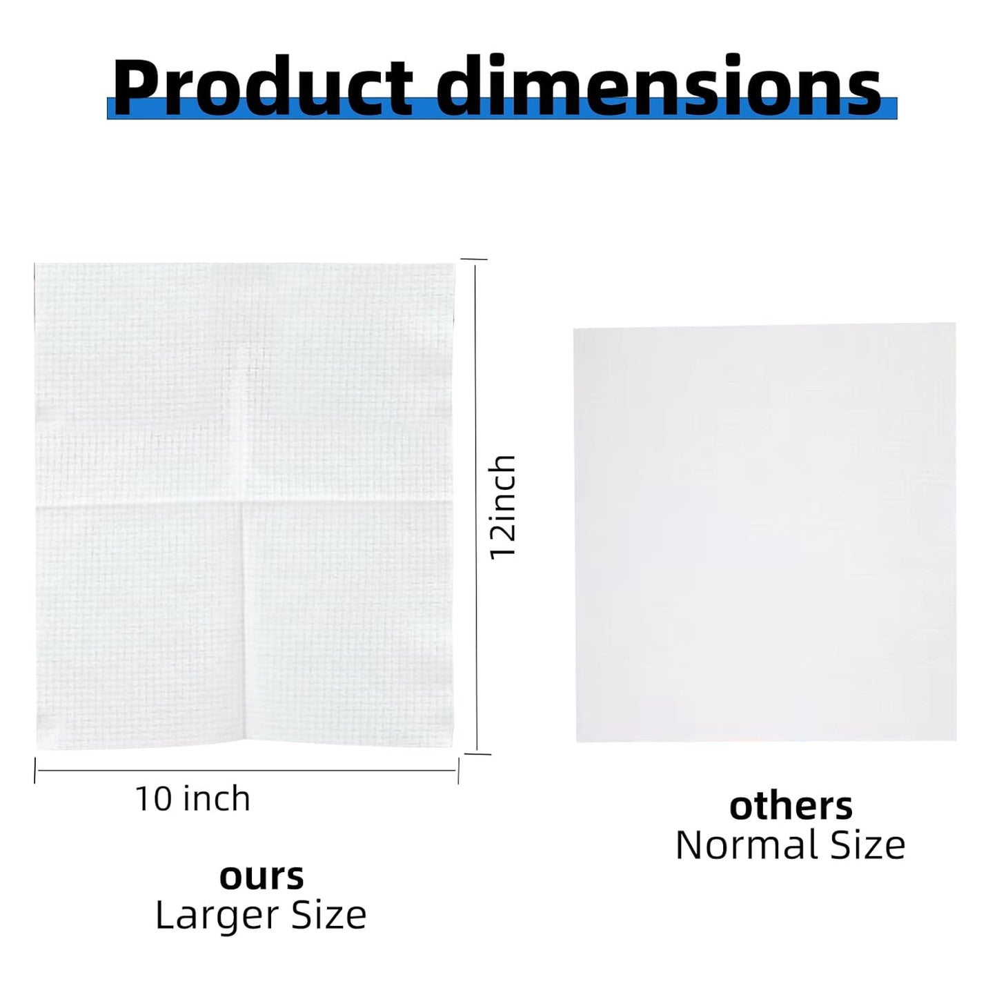 Ultra-Soft XL Disposable Face Towels - 100% Biobased, Eczema-Friendly Makeup Removal Wipes (50 Count)