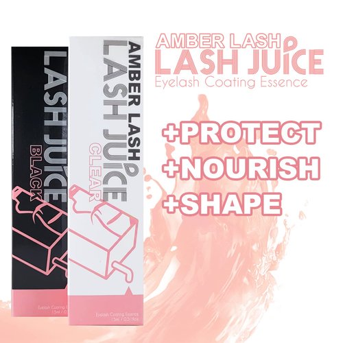 Amber Lash Lash Juice - 3-in-1 Coating Sealant for Eyelashes | Protects, Nourishes & Promotes Healthy Growth (Black)