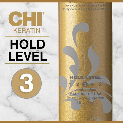 CHI Keratin Flex Finish Hair Spray - Lightweight Formula for Smooth Styling & Frizz Control | 2.6 Oz