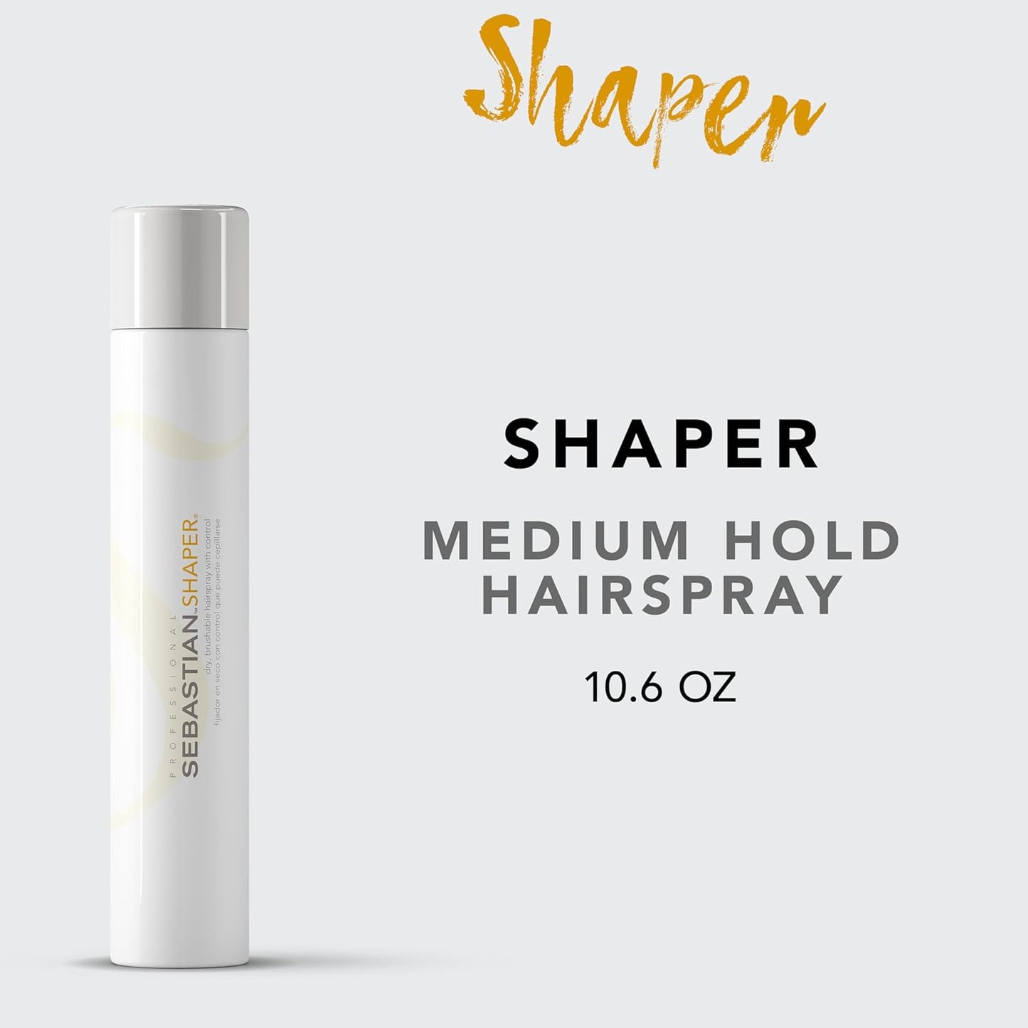 Sebastian Professional Shaper Hairspray - Flexible Medium Hold | Brushable Styling Control for All Hair Types