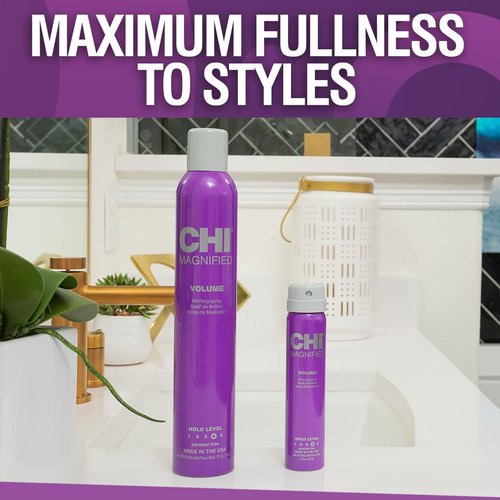 CHI Magnified Volume Finishing Hair Spray - Boost Volume & Shine | 12 Oz for Maximum Fullness