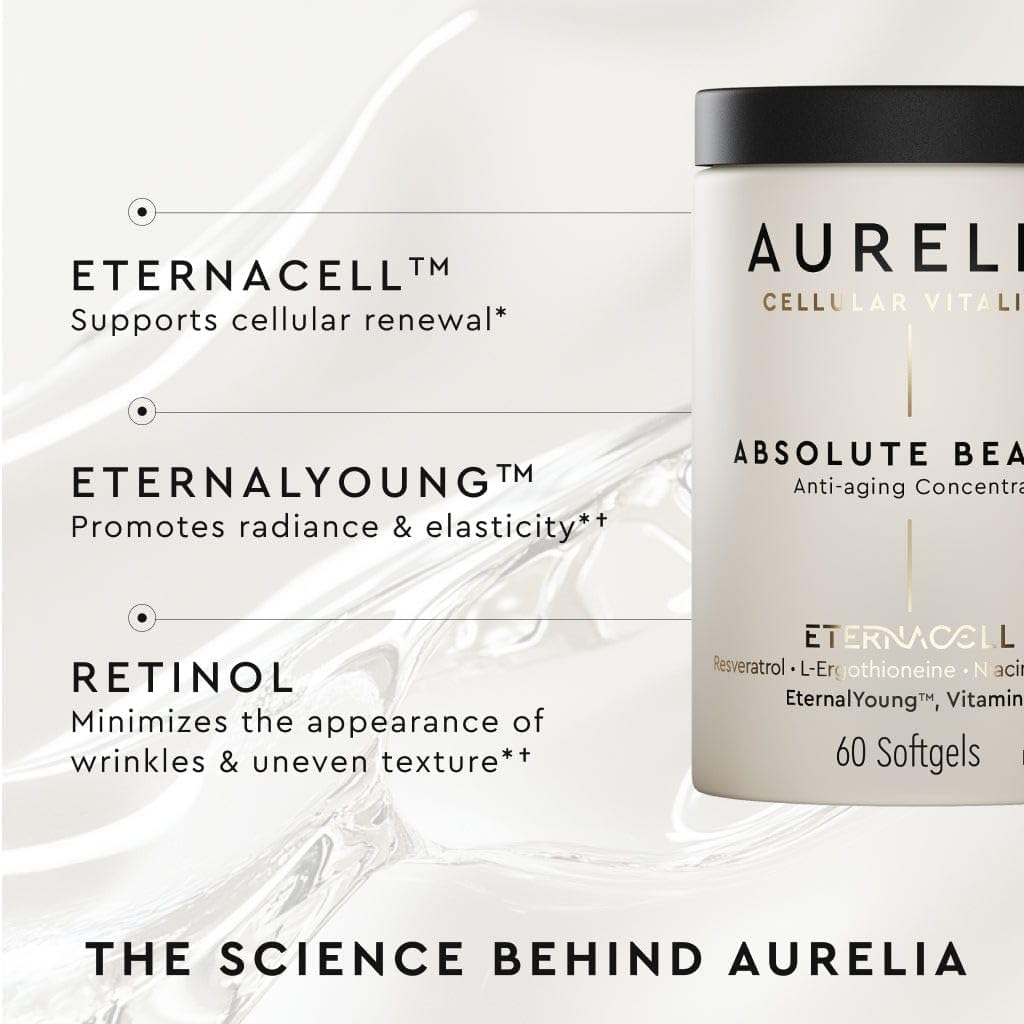 AURELIA Absolute Beauty - Advanced Cellular Anti-Aging Supplement | Boost Skin Moisture with Zinc & Retinol