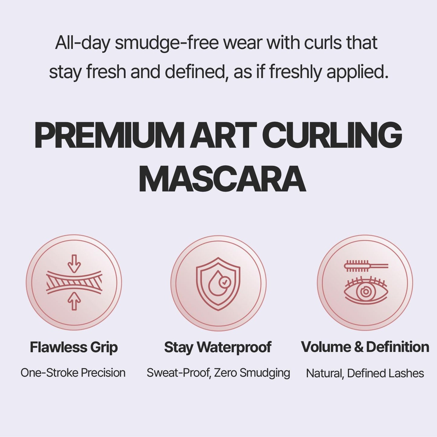 Verdea Art Volume Waterproof Mascara - Long-Lasting, Smudge-Proof K-Beauty Formula for Voluminous Lashes - 0.26 fl oz