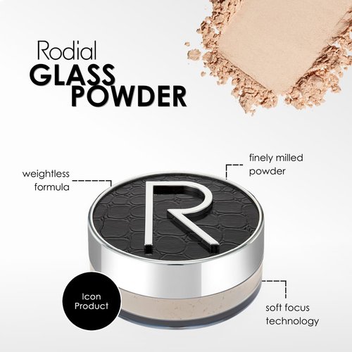 Rodial Glass Powder - Skin-Perfecting Loose Setting Powder for Soft-Focus Glow | 0.63 oz