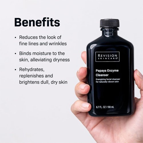 Revision Skincare Papaya Enzyme Cleanser - Energizing Facial Cleanser with Salicylic Acid, Soothing Exfoliation