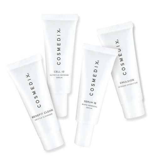 COSMEDIX Age-Defying Starter Kit | Facial Skincare Set with Cleanser, Serum & Hydrator for Fine Lines, Wrinkles & Dark Spots