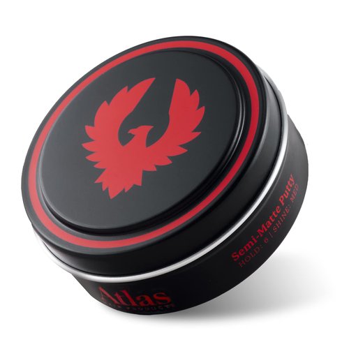 Atlas Matte Hair Pomade for Men Semi-Matte Putty | Men's Hair Styling Product | Medium Hold | Low Shine Hair Clay Pomade Hybrid | Water Soluble | 2.4oz