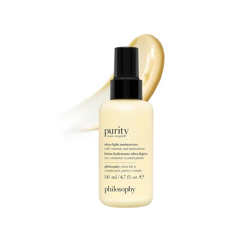 Philosophy Purity Made Simple Pore Ultra-Light Face Moisturizer - 24-Hour Hydration with Vitamins C & E - 4.7 Fl Oz