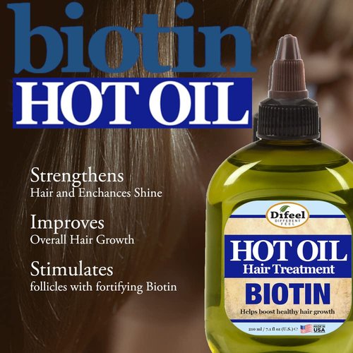 Difeel Biotin Hot Oil Treatment - Nourishing Hair Care for Strength & Shine | 7.1 oz