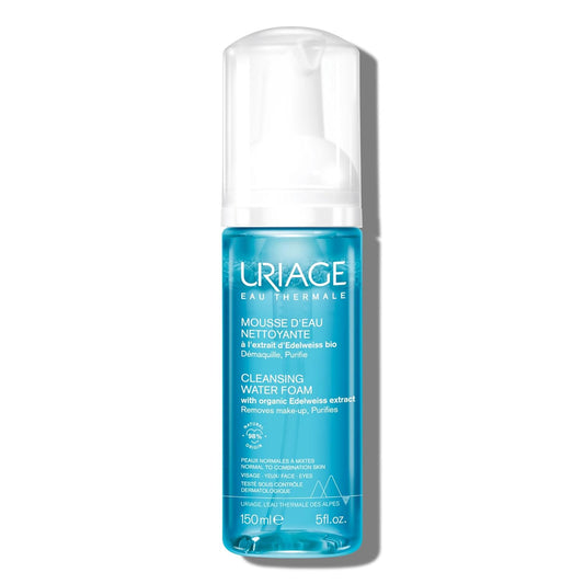 Uriage Face Cleanser - Ultra-Soft Airy Foam Makeup Remover with Edelweiss | Soap-Free, Floral Fragrance