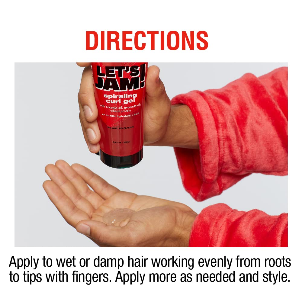 Softsheen Carson Lets Jam! Curl Gel - Anti-Breakage Formula for 48HR Hydration & Hold, 6.8 Fl Oz