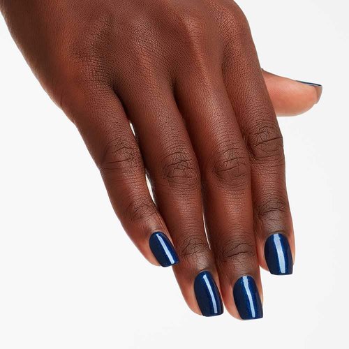 OPI Nail Lacquer Yoga-ta Get This Blue! | Opaque Dark Blue Shimmer Chip Resistant Nail Polish | Fast Drying, Streak Free