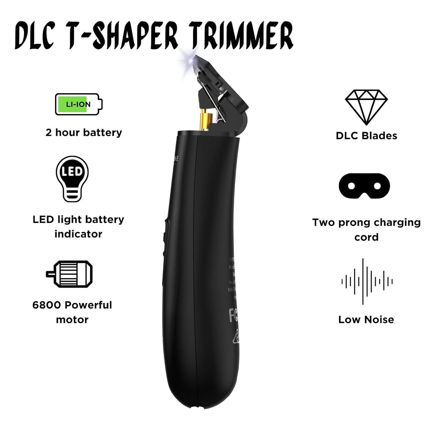 Supreme Trimmer T Shaper - Cordless Quiet Beard & Hair Trimmer for Men | 120 Min Runtime, Zero-Gap Blade | Perfect for Sensitive Skin & Kids | ST5206