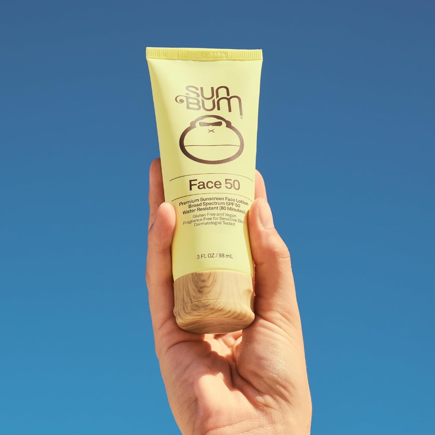 Sun Bum Original SPF 50 Sunscreen Face Lotion - Moisturizing, Fragrance-Free Formula - Travel Size 3 oz