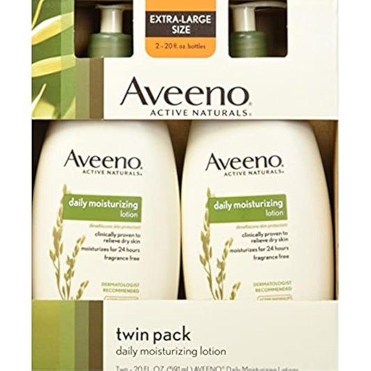 Aveeno Daily Moisturizing Body Lotion, Body Lotion for Dry Skin with Prebiotic Oat, Paraben Free, Fragrance Free, Non-Greasy, Non-Comedogenic Moisturizer, 18 FL OZ