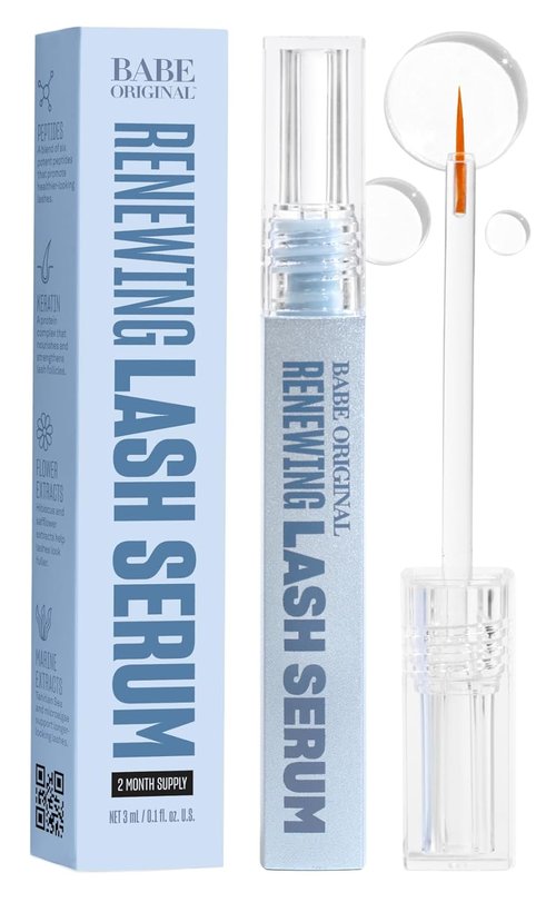 BABE ORIGINAL Renewing Lash Serum - Gentle, Peptide-Infused Formula for Fuller, Longer Lashes | Vegan & Cruelty-Free