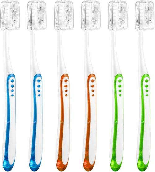 Frekare Ultra Soft Toothbrushes for Sensitive Teeth - 10,000 Micro Nano Bristles | Travel-Friendly, 6 Count