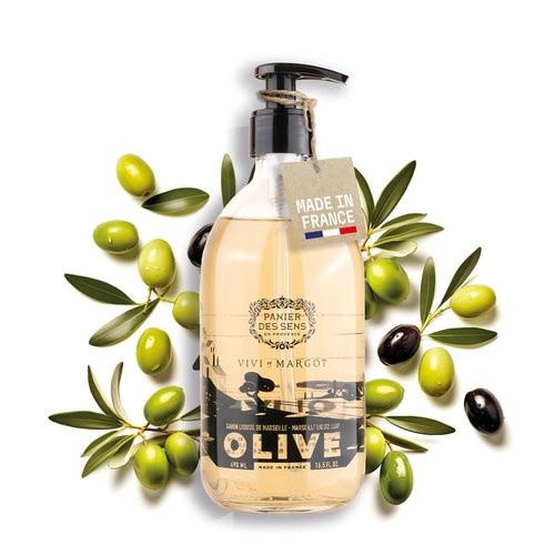 Panier des Sens Olive Oil Hand Soap - Gentle & Moisturizing French Savon de Marseille, 16.6 fl oz