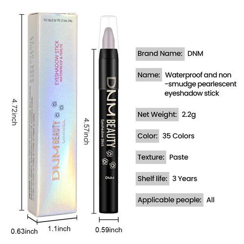 evpct Smoky Amethyst Shimmer Cream Eye Shadow Brightener Sticks Set for Eyes, Smoky Shimmery Matte Pencil Eye shadow Applicator Stick Pen Palette Makeup Waterproof sombras en crema para ojos 24#