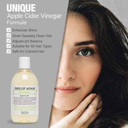 Phillip Adam Fragrance-Free Shampoo - Sulfate & Paraben Free - pH Balancing Formula - 12 Ounce