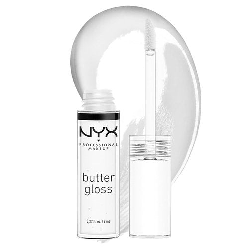 NYX PROFESSIONAL MAKEUP Butter Gloss - Non-Sticky Clear Lip Gloss in Sugar Glass, 0.27 oz