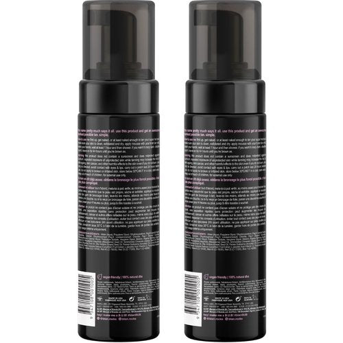 b.tan Ultra Dark Self Tanner Mousse Bundle - Fast 1 Hour Express Tanning Foam, No Fake Tan Smell, 6.7 Fl Oz (Pack of 2)