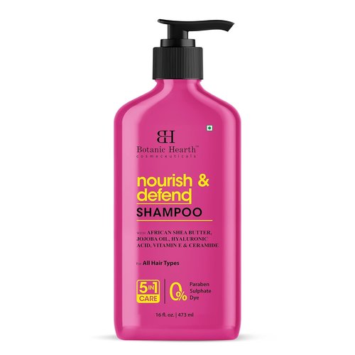Botanic Hearth African Shea Butter Shampoo - Nourishing Jojoba Oil & Hyaluronic Acid | Clarifying Formula for All Hair Types, 16 Fl Oz
