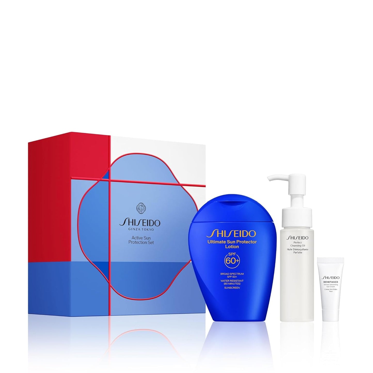Shiseido Active Sun Protection Set | Benefiance Eye Cream, SPF 60+ Lotion & Cleansing Oil - $83 Value