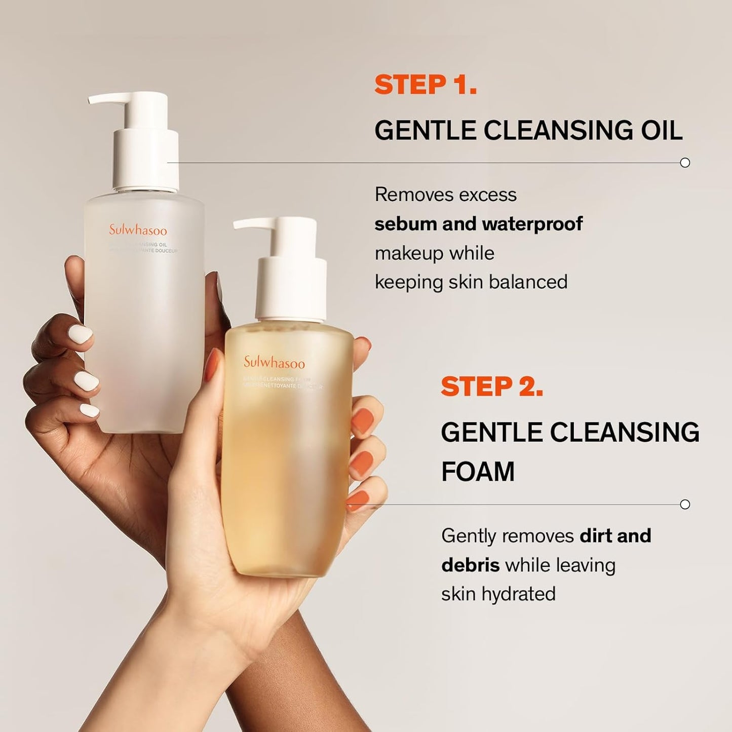 Sulwhasoo Gentle Cleansing Oil - Hydrating Korean Cleanser for All Skin Types | Removes Waterproof Makeup & Impurities