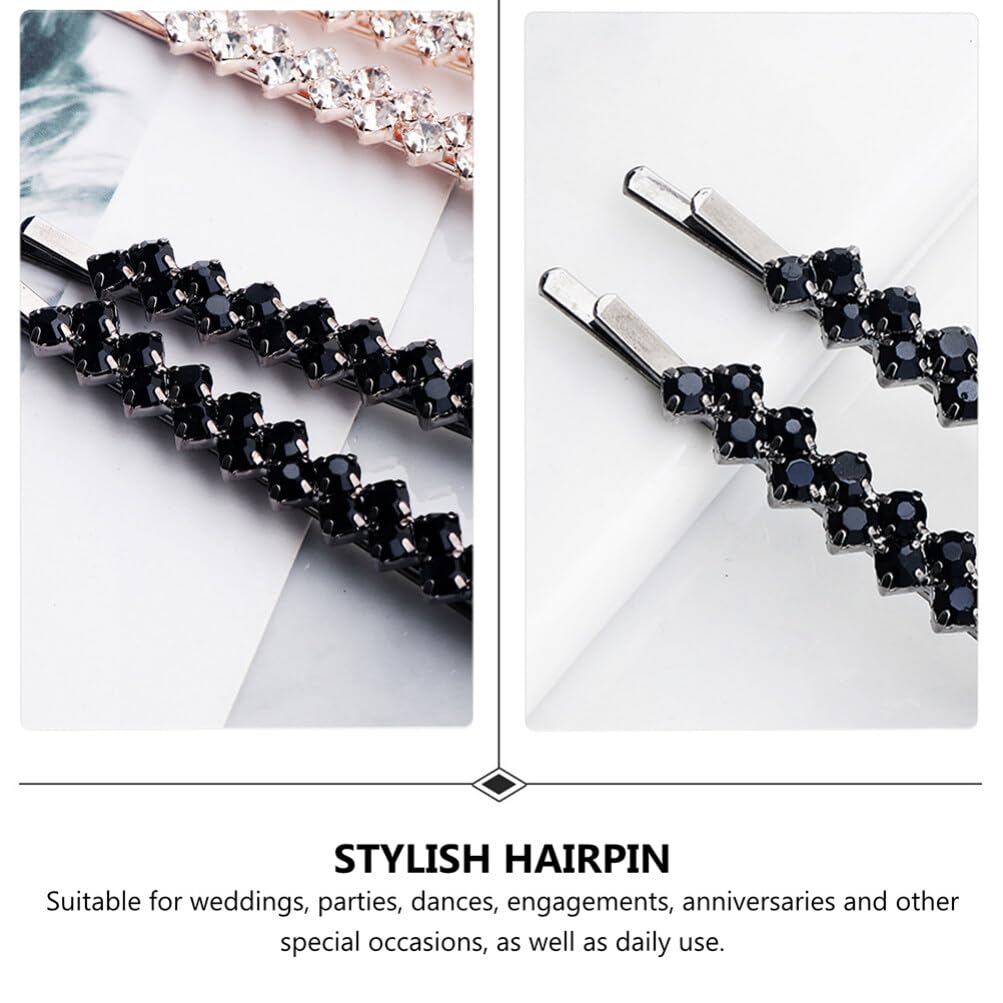 3 sets Rhinestone Hairpins Elegant Bobby Hair Accessories Women Girls Bridal Wedding Party