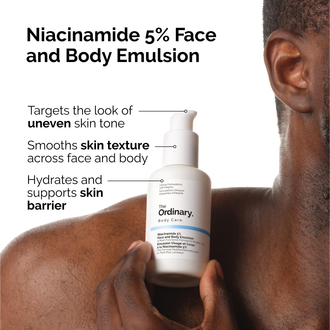The Ordinary Daily Skincare Set - Niacinamide 5% Emulsion & Moisturizing Body Lotion | Hydrating Essentials