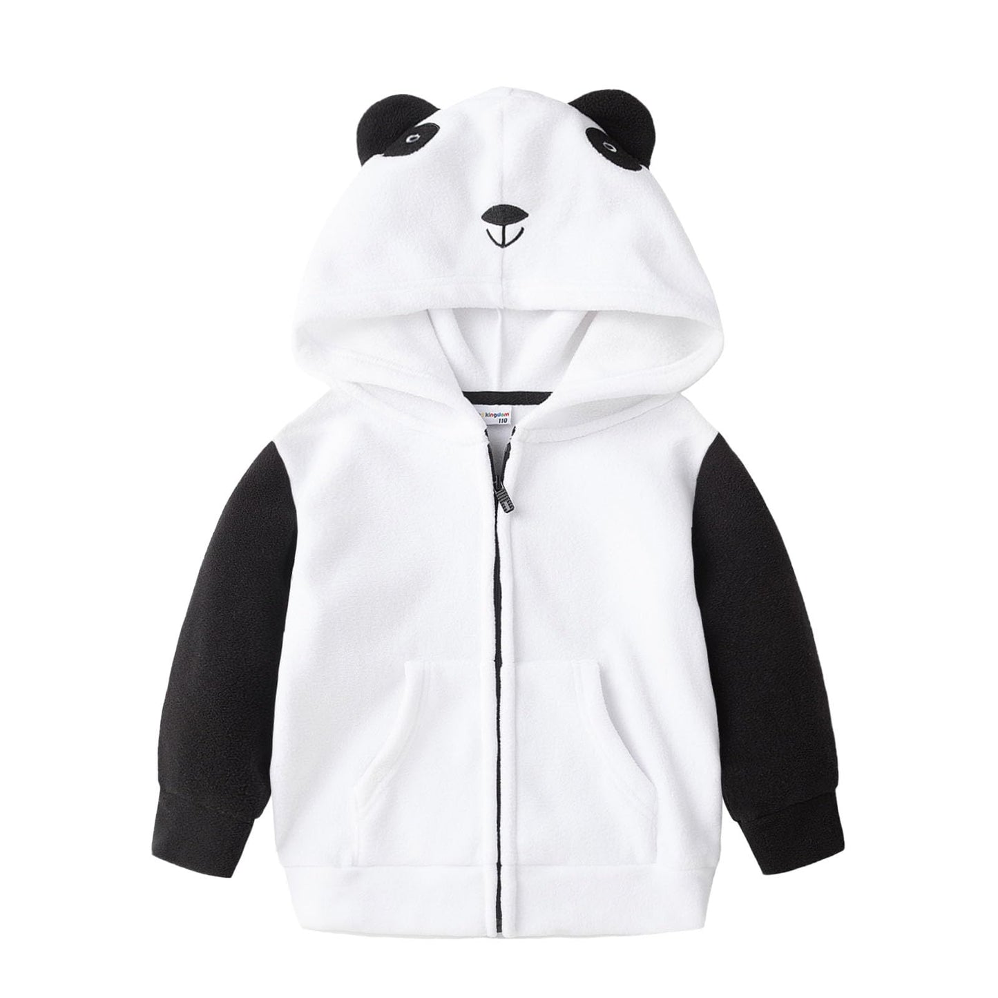 Mud Kingdom Cute Little Boy Fleece Jacket with Hood Size 7/8 Panda