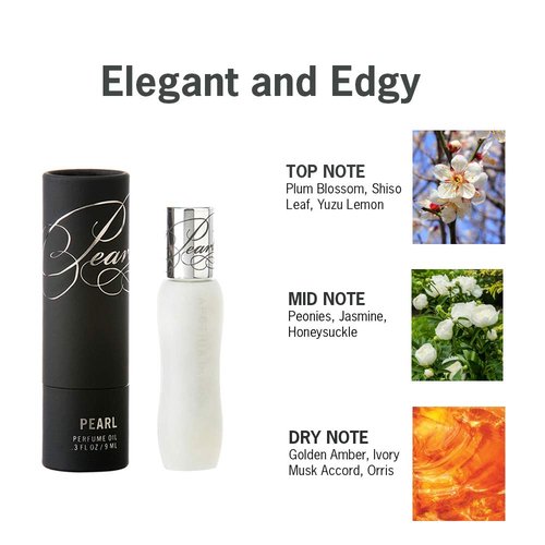APOTHIA PEARL | Perfume Oil Roll On | Plum Blossom, White Peony, Shiso Leaf, Honeysuckle, Golden Amber | Long-Lasting Alcohol Free Perfume Oil for Women | Non-Toxic Fragrance | Travel Size | 9 ml