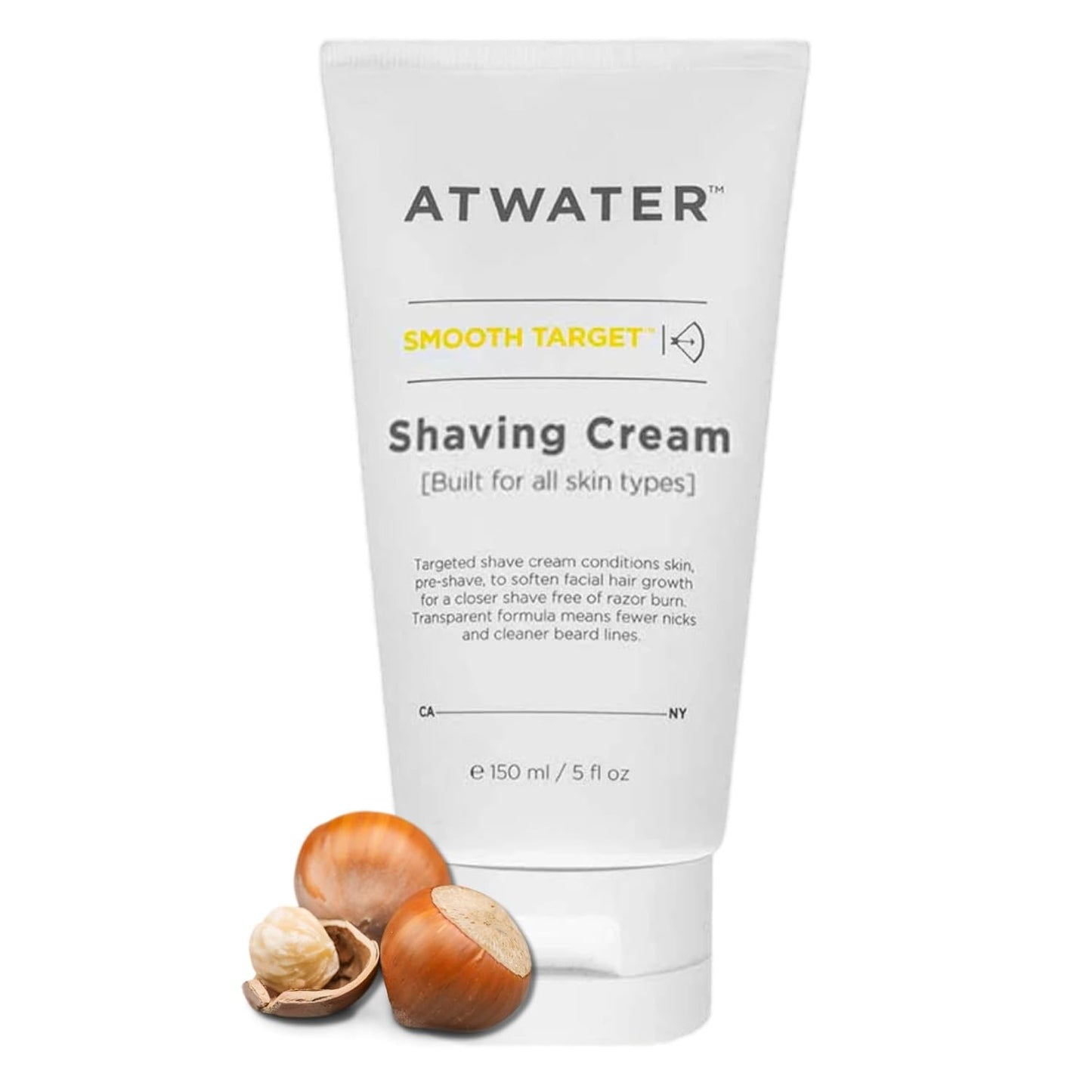 ATWATER Smooth Target Shaving Cream - Men's Pre-Shave & Shave Cream with Rosa Gallica Extract | 5 oz