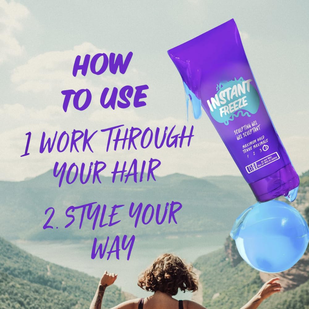Skiennix Maximum Hold Hair Styling Gel - Non-Flaking Formula for Curly & Straight Hair, 7 oz